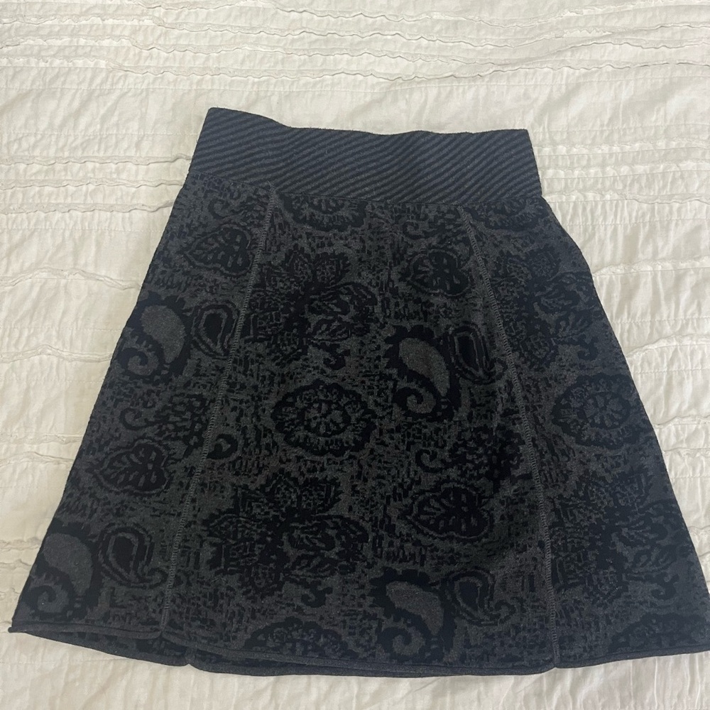 Black Paisley Sweater skirt
